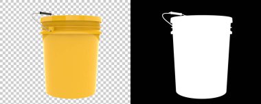 Şeffaf ve siyah arkaplanlı kova