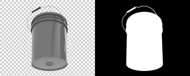 Şeffaf ve siyah arkaplanlı kova