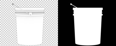 Şeffaf ve siyah arkaplanlı kova