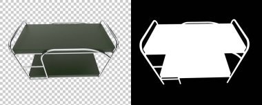 Ranza yatağı. Yurt mobilyası, 3D illüstrasyon