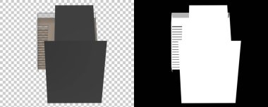 Caban, modern ev, 3 boyutlu illüstrasyon