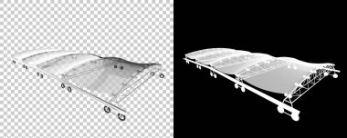 Arka planda maske olan bir kubbe. 3d görüntüleme - illüstrasyon