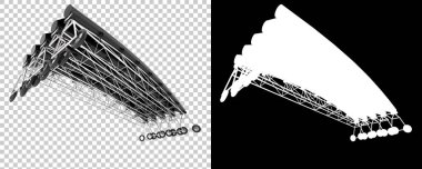 Arka planda maske olan bir kubbe. 3d görüntüleme - illüstrasyon