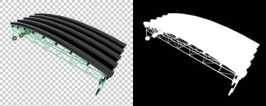 Arka planda maske olan bir kubbe. 3d görüntüleme - illüstrasyon
