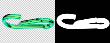 Karabina izole edildi. 3d görüntüleme - illüstrasyon