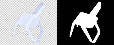 Beyaz arka planda izole edilmiş sandalye. 3d görüntüleme - illüstrasyon