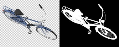 Beyaz arka planda izole edilmiş klasik bisiklet. 3d görüntüleme - illüstrasyon