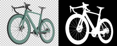 Beyaz arka planda izole edilmiş klasik bisiklet. 3d görüntüleme - illüstrasyon