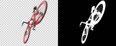 Beyaz arka planda izole edilmiş klasik bisiklet. 3d görüntüleme - illüstrasyon