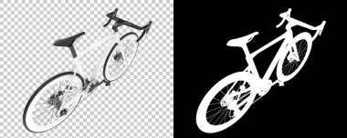 Beyaz arka planda izole edilmiş klasik bisiklet. 3d görüntüleme - illüstrasyon