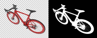 Beyaz arka planda izole edilmiş klasik bisiklet. 3d görüntüleme - illüstrasyon