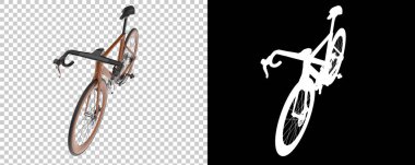 Beyaz arka planda izole edilmiş klasik bisiklet. 3d görüntüleme - illüstrasyon