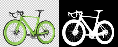 Beyaz arka planda izole edilmiş klasik bisiklet. 3d görüntüleme - illüstrasyon