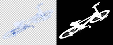 Beyaz arka planda izole edilmiş klasik bisiklet. 3d görüntüleme - illüstrasyon