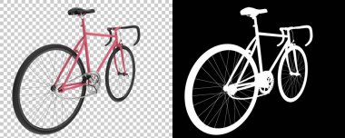 Beyaz arka planda izole edilmiş klasik bisiklet. 3d görüntüleme - illüstrasyon