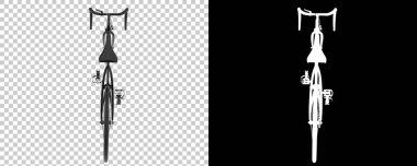 Beyaz arka planda izole edilmiş klasik bisiklet. 3d görüntüleme - illüstrasyon