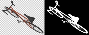 Beyaz arka planda izole edilmiş klasik bisiklet. 3d görüntüleme - illüstrasyon