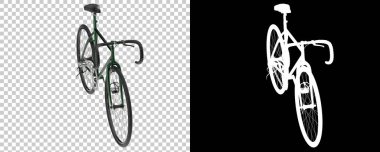 Beyaz arka planda izole edilmiş klasik bisiklet. 3d görüntüleme - illüstrasyon