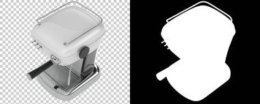 Kahve makinesi izole edilmiş. 3d oluşturma