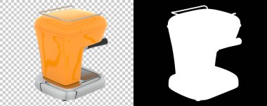 Kahve makinesi izole edilmiş. 3d oluşturma