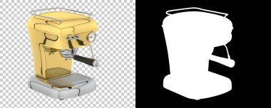 Kahve makinesi izole edilmiş. 3d oluşturma