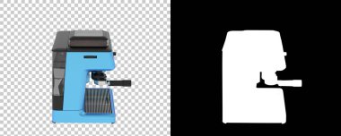 Kahve makinesi izole edilmiş. 3d oluşturma