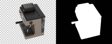 Kahve makinesi izole edilmiş. 3d oluşturma