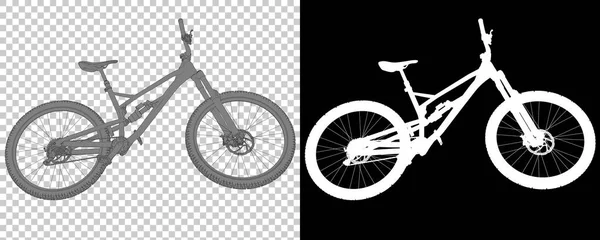Велосипед Изолирован Белом Черном Фоне Рендеринг Иллюстрация — стоковое фото