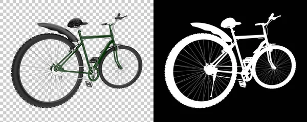 Fahrrad Isoliert Auf Weißem Und Schwarzem Hintergrund Darstellung Illustration — Stockfoto