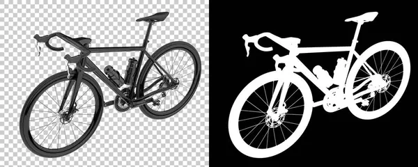Bicicleta Aislada Sobre Fondo Blanco Negro Representación Ilustración — Foto de Stock