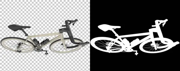 Велосипед Ізольований Білому Чорному Тлі Візуалізація Ілюстрація — стокове фото