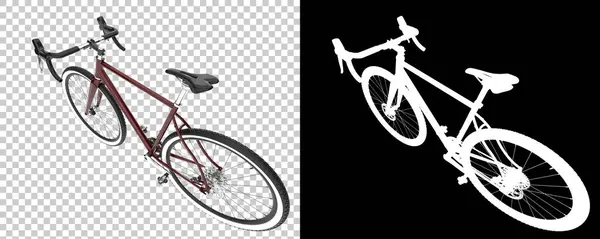 흰색과 검은색 배경에 자전거 렌더링 일러스트 — 스톡 사진