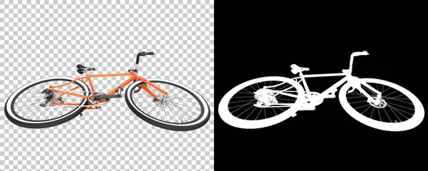 白と黒の背景に隔離された自転車 3Dレンダリング イラスト — ストック写真