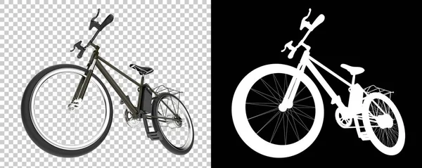 Fahrrad Isoliert Auf Weißem Und Schwarzem Hintergrund Darstellung Illustration — Stockfoto