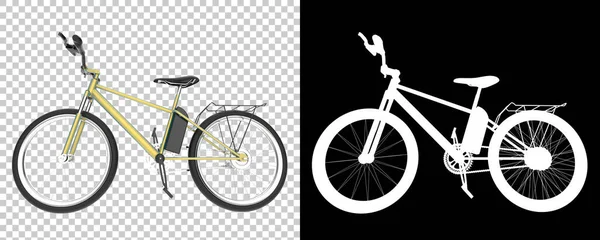 Kerékpár Elszigetelt Fehér Fekete Háttérrel Renderelés Illusztráció — Stock Fotó