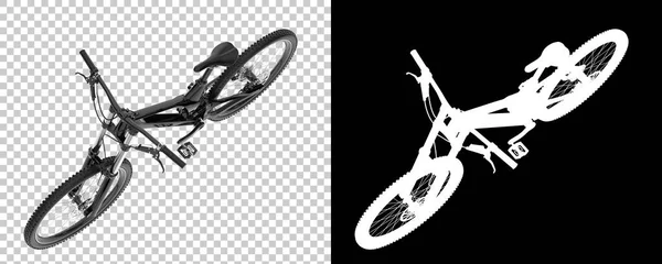 Bicicleta Isolada Sobre Fundo Branco Preto Renderização Ilustração — Fotografia de Stock