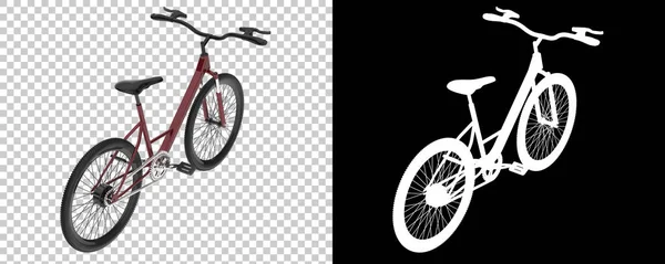 Bicicleta Aislada Sobre Fondo Blanco Negro Representación Ilustración —  Fotos de Stock