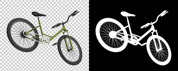 Bicicleta Isolada Sobre Fundo Branco Preto Renderização Ilustração — Fotografia de Stock