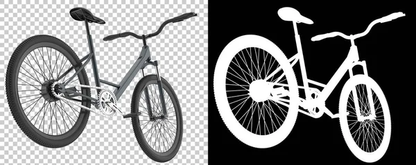 Polkupyörän Eristetty Valkoinen Musta Tausta Renderointi Kuvitus — kuvapankkivalokuva