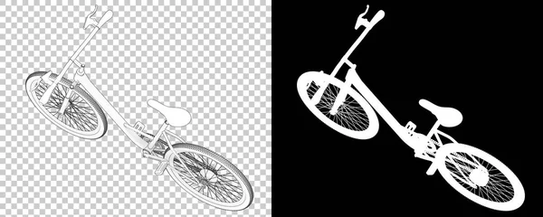 Cykel Isolerad Vit Och Svart Bakgrund Återgivning Illustration — Stockfoto