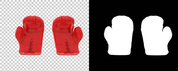 Боксерские Перчатки Изолированной Заднем Плане Маской Рендеринг Иллюстрация — стоковое фото