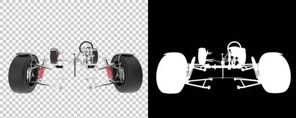 Car suspension kit. 3d rendering - illustration