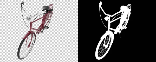 Klassisk Cykel Isolerad Vit Bakgrund Återgivning Illustration — Stockfoto