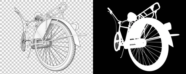 Klassisches Fahrrad Isoliert Auf Weißem Hintergrund Darstellung Illustration — Stockfoto