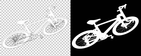 Bicicletta Classica Isolata Fondo Bianco Rendering Illustrazione — Foto Stock