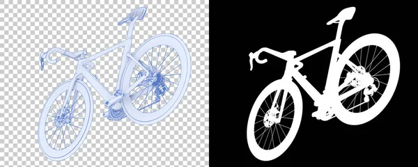 Classic Bicycle Isolated White Background Rendering Illustration — Stock Photo, Image