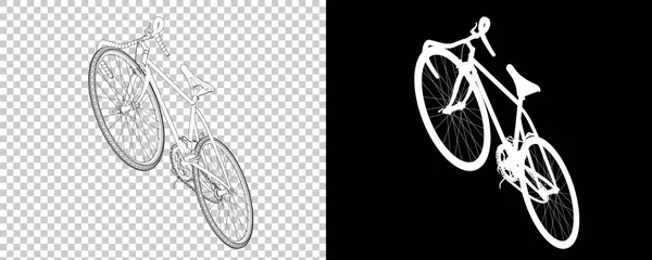 经典的自行车隔离在白色的背景上 3D渲染 — 图库照片