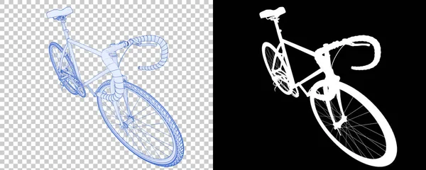 Beyaz Arka Planda Izole Edilmiş Klasik Bisiklet Görüntüleme Illüstrasyon — Stok fotoğraf