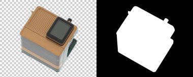 Kahve makinesi izole edilmiş. 3d oluşturma