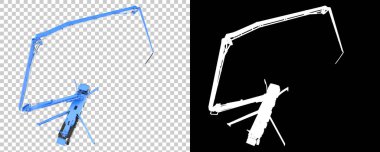 Arka planda beton kamyon var. 3d görüntüleme - illüstrasyon